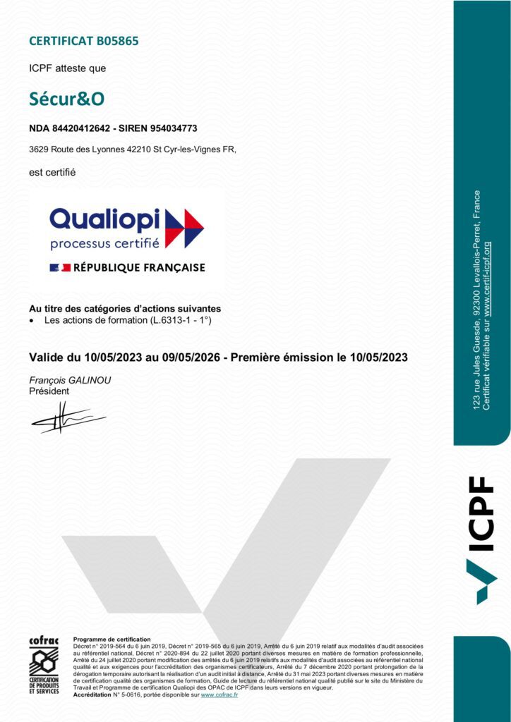 Certificat Qualiopi